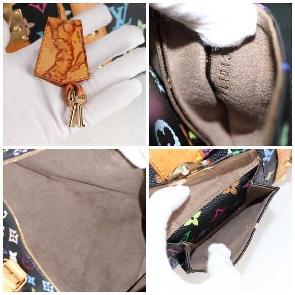 LOUIS VUITTON Monogram Multicolor Keepall 45 Bag Black - Picture 13 of 15